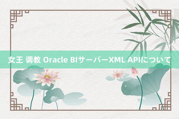 女王 调教 Oracle BIサーバーXML APIについて