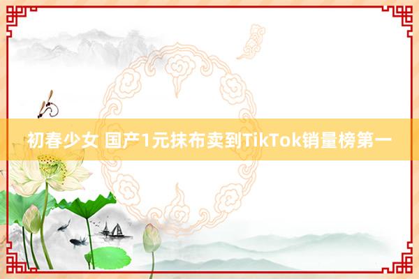 初春少女 国产1元抹布卖到TikTok销量榜第一